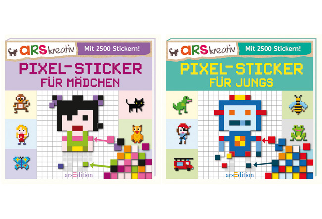 Pixel-Sticker-Bücher
